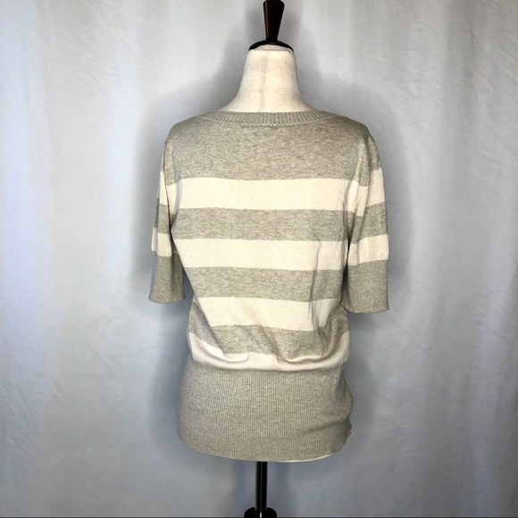 Armani Exchange sequin short sleeve stripe sweater L - Picture 5 of 10